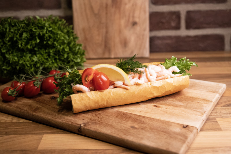 Baguette räkor och ägg