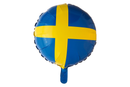 Folieballong Sverige 45cm - med helium